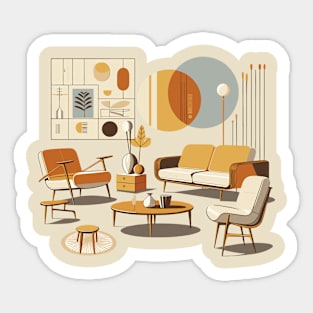 Mid-Century Modern Home Docor Sticker